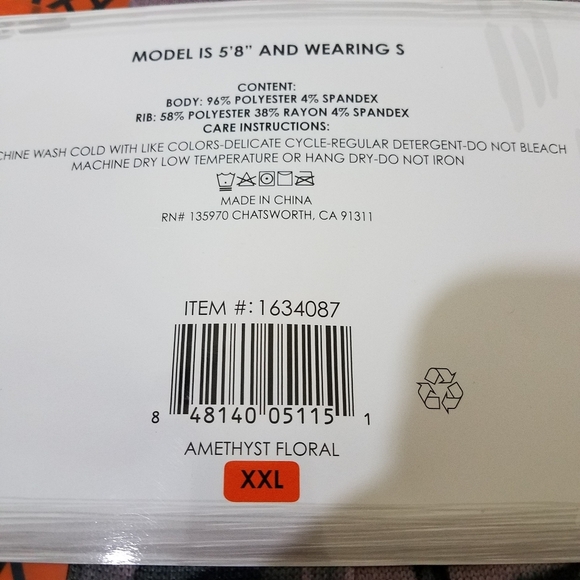 Honeydew Pajama Set XXL Amethyst Floral New - Picture 4 of 6